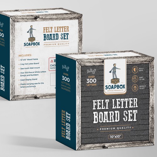Gift packaging with the title 'package and Logo design'