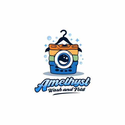 laundry shop logo design