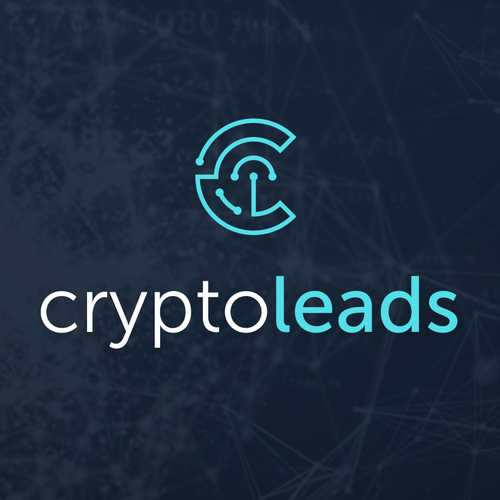 Cryptocurrency logo with the title 'Cryptoleads logo'