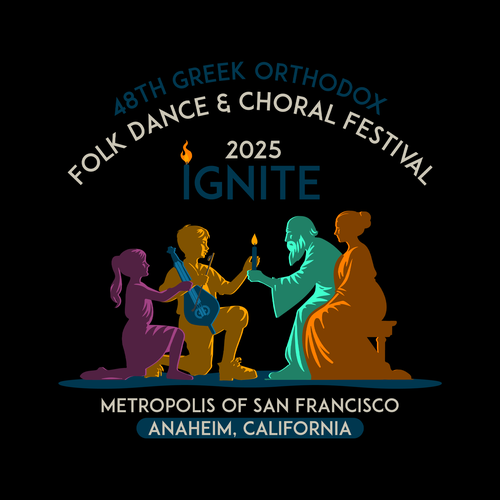 Ignite logo with the title ' Proposal for Greek Folk Dance & Choral Festival - 2025 "Ignite"'