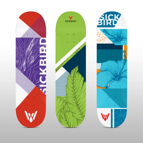 Surfboard design with the title 'Skateboard '