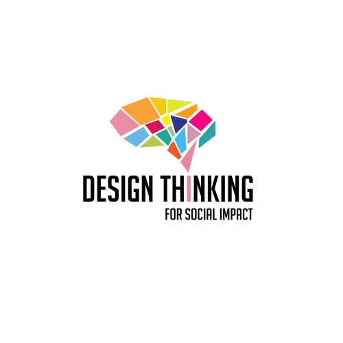 Thinking logo with the title 'Logo design'