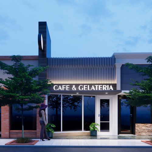 Gelato design with the title 'Gelato + Coffee Shop '