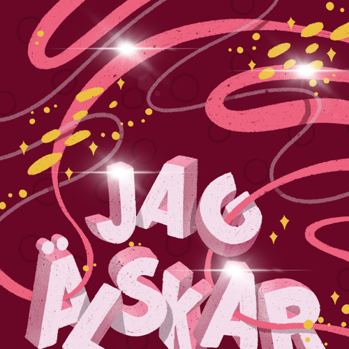 Valentine design with the title 'Jag Älskar Dig '
