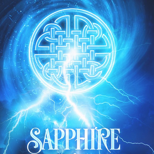 Blue book cover with the title 'Sapphire Sparks'