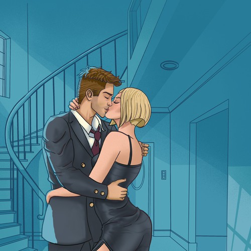 Illustrative artwork with the title 'romance novel'