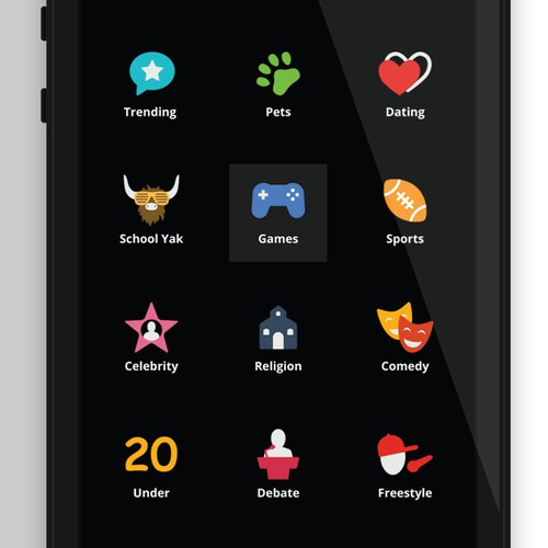 Social design with the title 'App icon set'