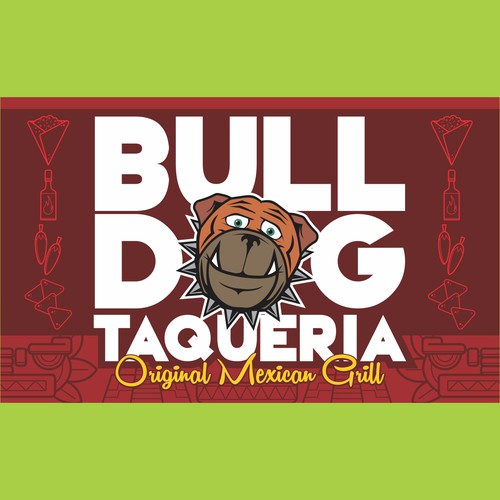 Advice logo with the title 'Bulldog taqueria'