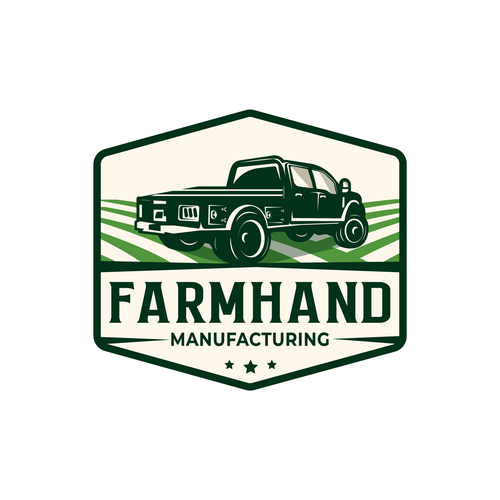 USA brand with the title 'Farmhand manufacturing logo '