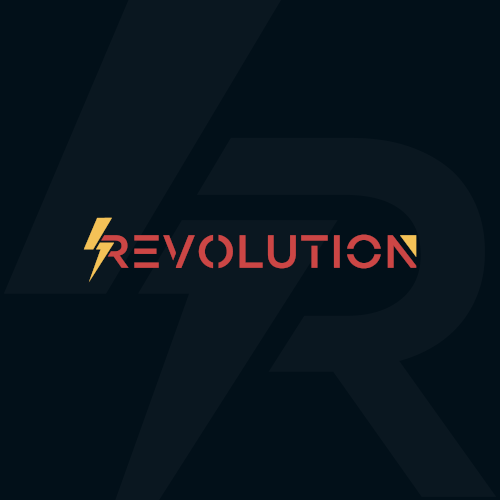 Revolution logo with the title 'Revolution Logo'