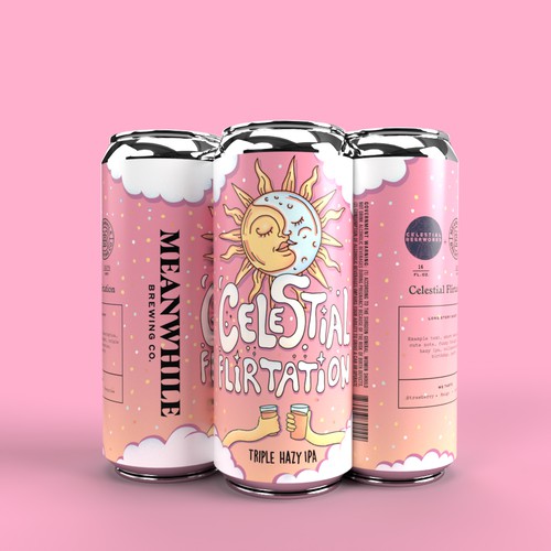 Craft label with the title 'Celestial Flirtation '
