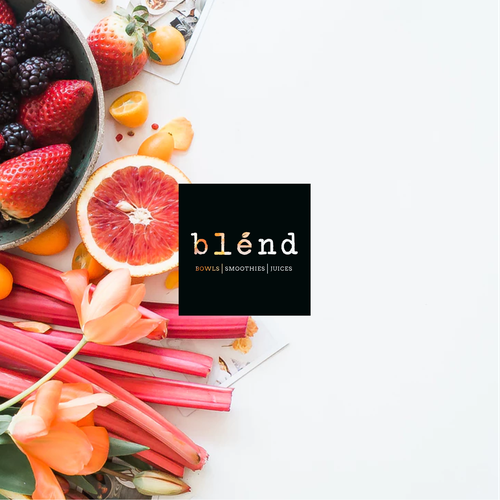 Juice logo with the title 'BLEND'