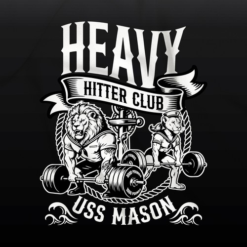 Gym t-shirt with the title 'T-Shirt design for Heavy Hitter Club'