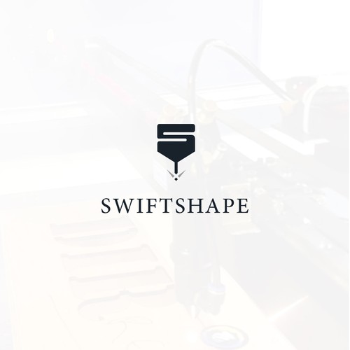 Laser design with the title 'Cutter shape logo for Swiftshape'