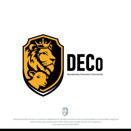 Lamb logo with the title 'Logo for a A pre-k to 12th grade school'