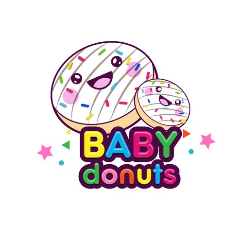 Donut design with the title 'Logo for Baby Donuts'