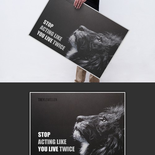 Print-ready design with the title 'Entrepenuer Lion Poster!'