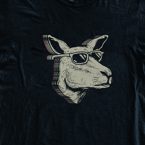 Kangaroo design with the title 'stay cool kangaroo'