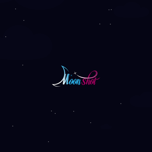 Moon brand with the title 'Logo concept for moon shot'