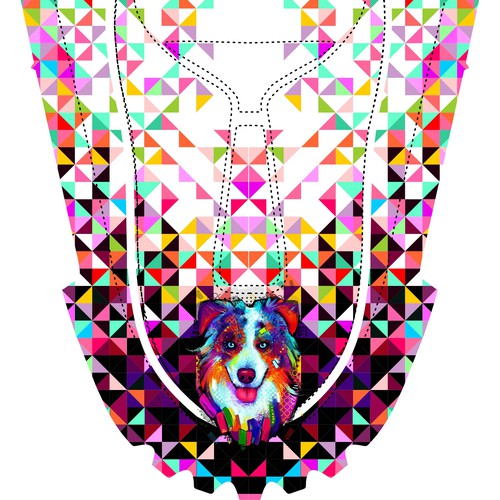 Shoe design with the title 'design the art for a running shoe'