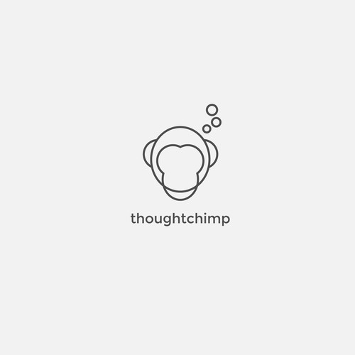 Monkey logo with the title 'Thought chimp'
