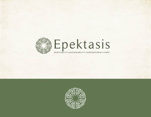 Circle design with the title 'Create a logo for Epektasis: Spirituality. Sustainability. Empowerment. Hope.'