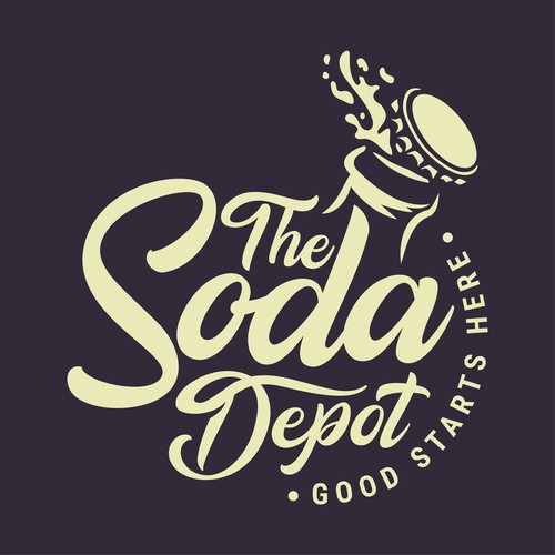 Soda design with the title 'Logo design done for a Soda Depot'