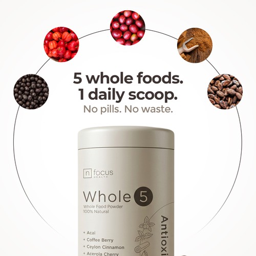 Healthy food design with the title 'Hero image for a wellness brand'