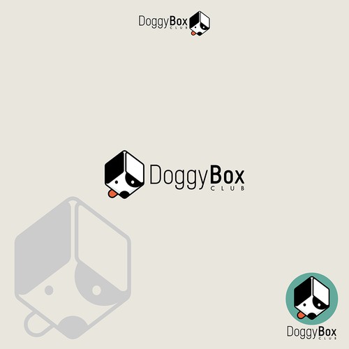 Subscription box design with the title 'Doggy Box'