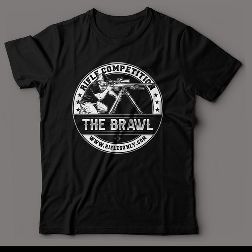 Shooting design with the title 'Rifles Competition and Rifles Only T-shirt'