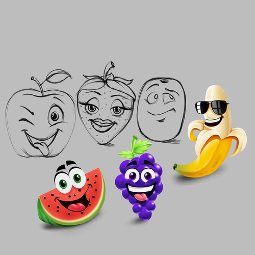 Emoji design with the title 'Sketch '