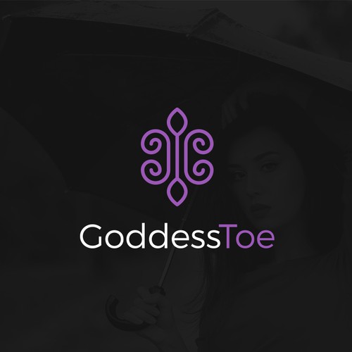 Entrepreneur logo with the title 'Logo design for Goddess Toe'