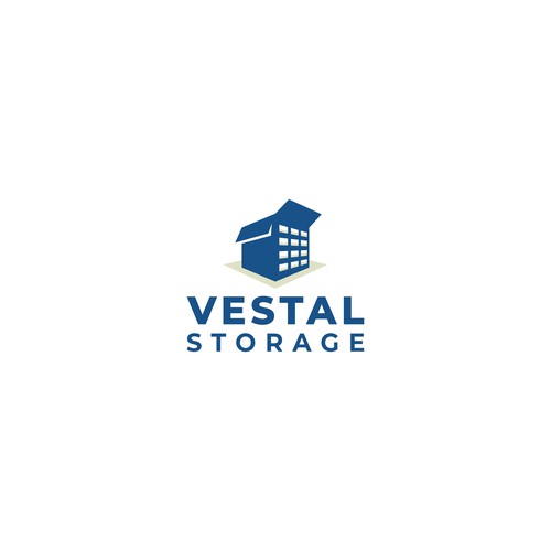 Self storage logo with the title 'Logo design for Service Storage Facility "Vestal Storage"'