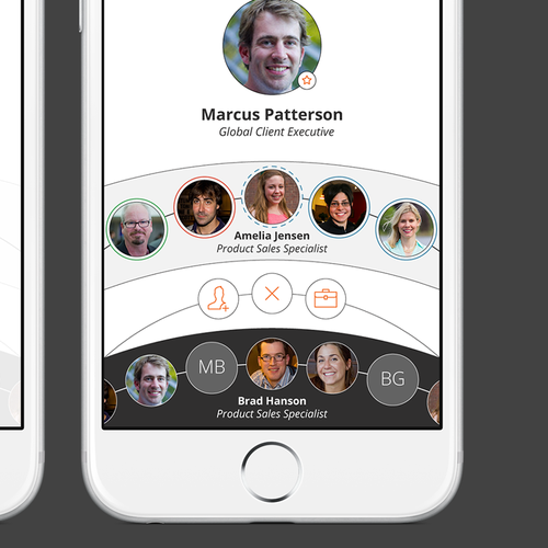 IPhone design with the title 'Social App'