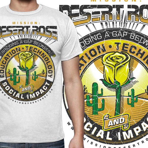 Desert design with the title 'Desert rose t shirt'