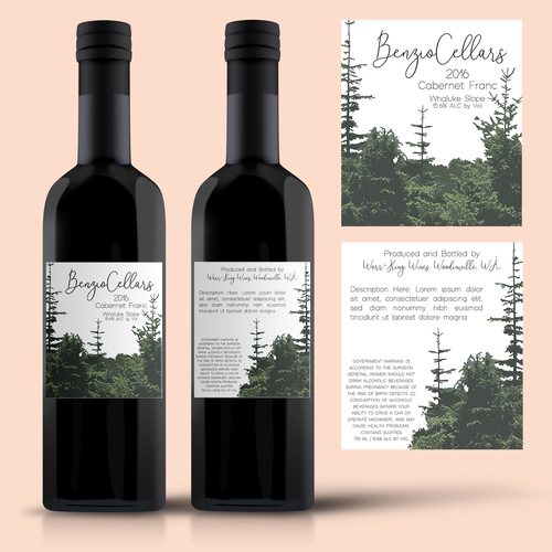Nature label with the title 'Label Design Concept for Wine'