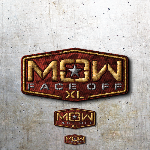 Patch logo with the title 'Logo design for MOW Face Off'