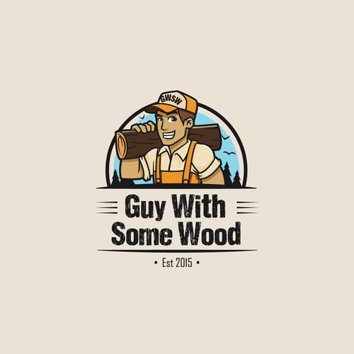 Guy logo with the title 'Create a captivating Logo for a creative carpenter'