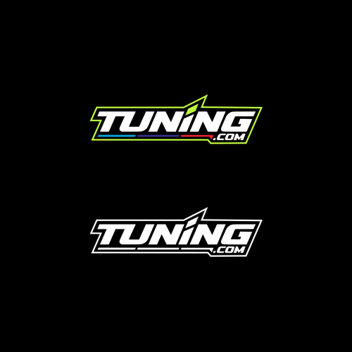 Monochromatic logo with the title 'TUNING.COM'