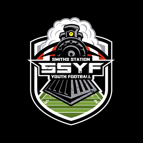 Train logo with the title 'Youth American Football Logo'
