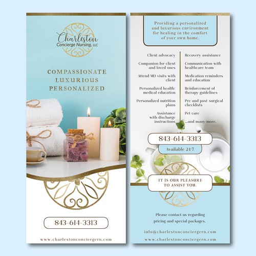 Rack card design with the title 'Luxurious flyer'