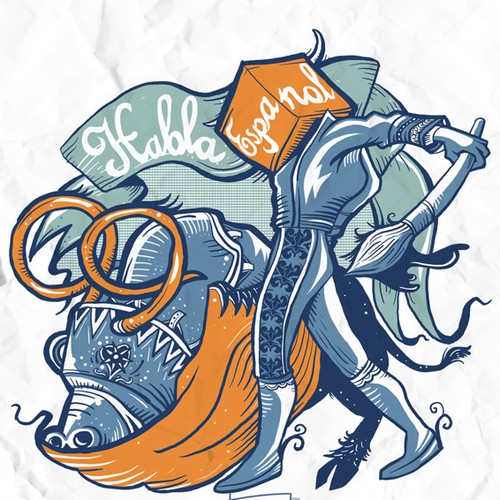 Community t-shirt with the title '¡99designs habla español! '