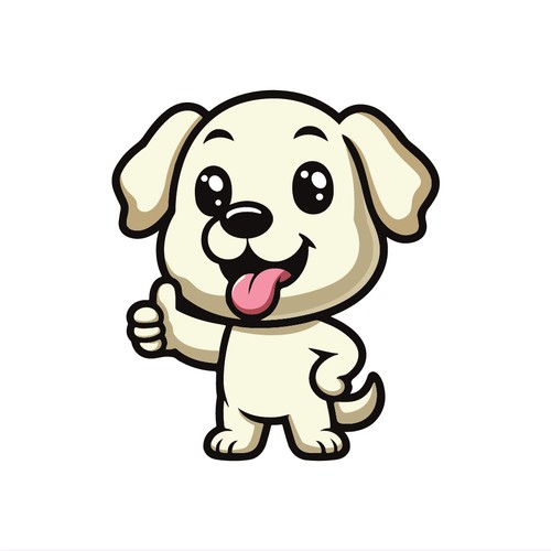Labrador design with the title 'Thumbs-Up labrador dog mascot'