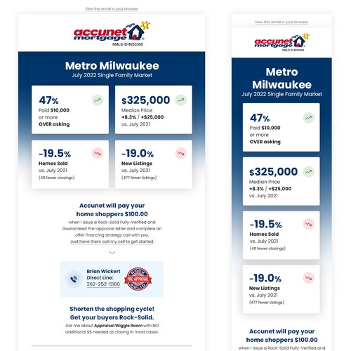 Newsletter design with the title 'Monthly Email Blast'