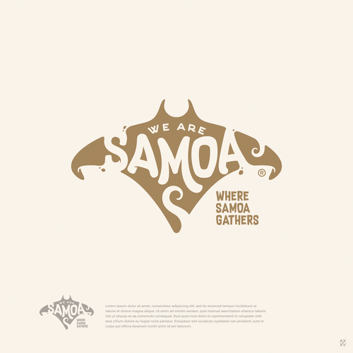 Tribal logo with the title 'WeAreSamoa Logo concept'