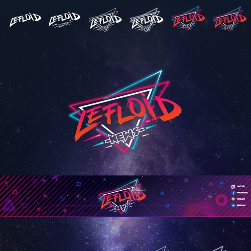 80s design with the title 'LEFLOID logo'