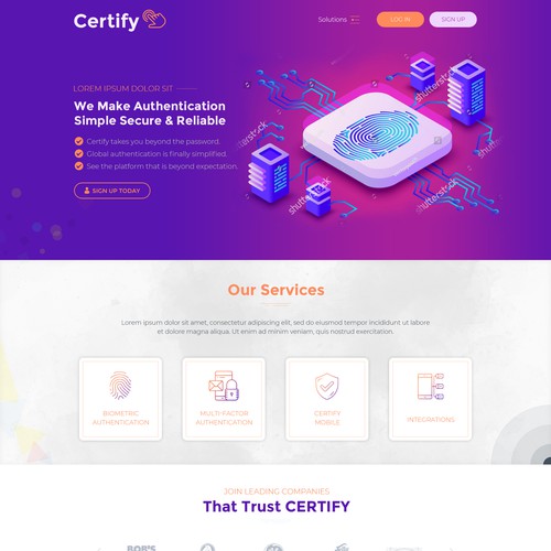 Security website with the title 'CERTIFY'
