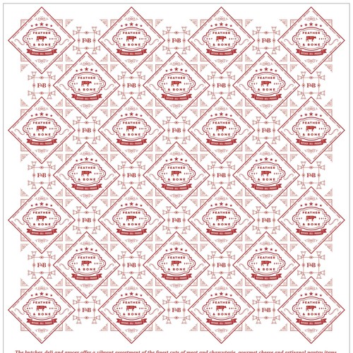 Wrapping design with the title 'Butcher Wrap Design for Meat products'