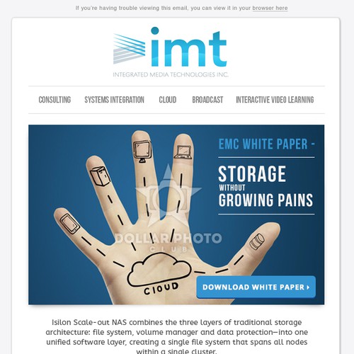 Database design with the title 'Modern Clean Email Design'
