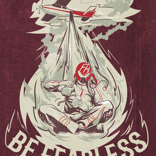 Jump design with the title 'The 1st series of designs for Mr.Fearless t-shirt line!'